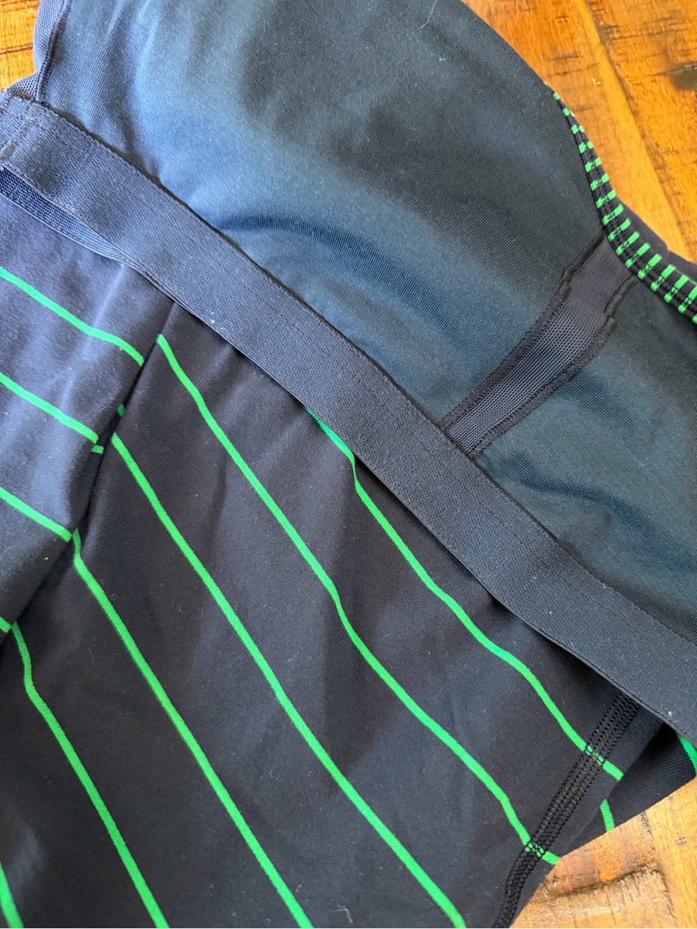 lululemon athletica Navy and Green Striped Scoop Tank - Picture 5 of 5